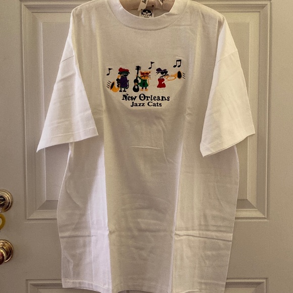 Outhouse Designs "New Orleans Jazz Cats" Vintage T-Shirt/Unisex/XL/Never Worn! - Picture 2 of 5